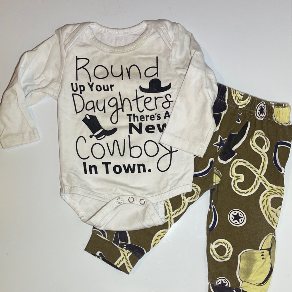 Cowboy Themed Baby Outfit